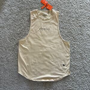 Men's YoungLA  MuscleTank, XL  NWT, Cream